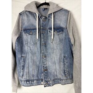 H&M "Divided" Gray/Blue Jean Jacket Unisex Adults Size L